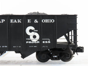 O 3-Rail Atlas 6752-5 C&O Chesapeake & Ohio Die-Cast 2-Bay Hopper Car #300402