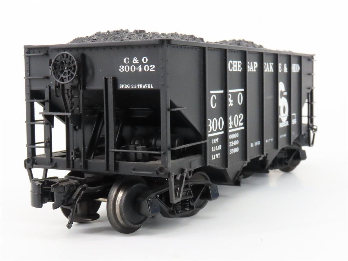 O 3-Rail Atlas 6752-5 C&amp;O Chesapeake &amp; Ohio Die-Cast 2-Bay Hopper Car #300402