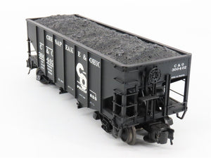 O 3-Rail Atlas 6752-5 C&O Chesapeake & Ohio Die-Cast 2-Bay Hopper Car #300402