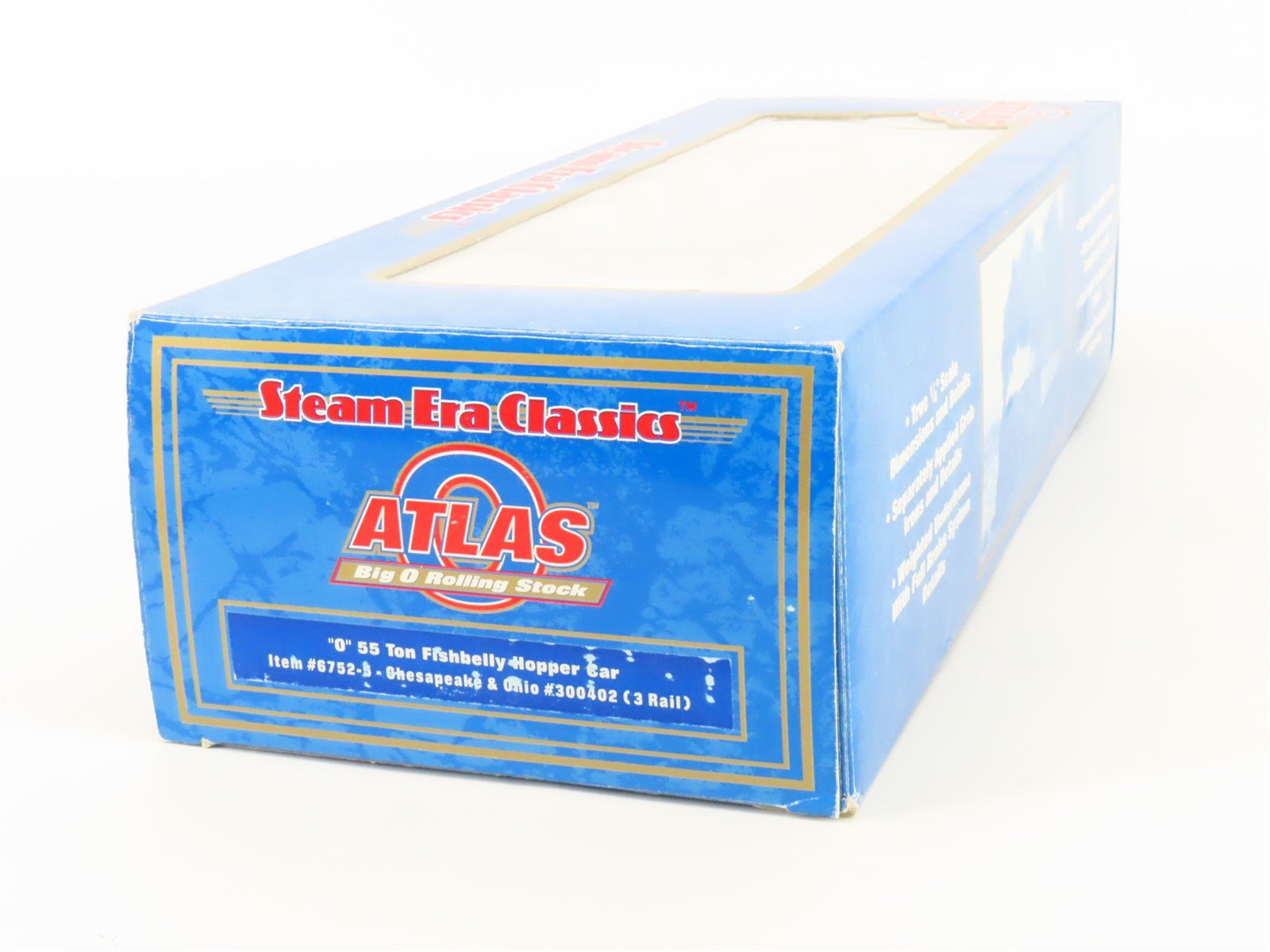 O 3-Rail Atlas 6752-5 C&O Chesapeake & Ohio Die-Cast 2-Bay Hopper Car #300402