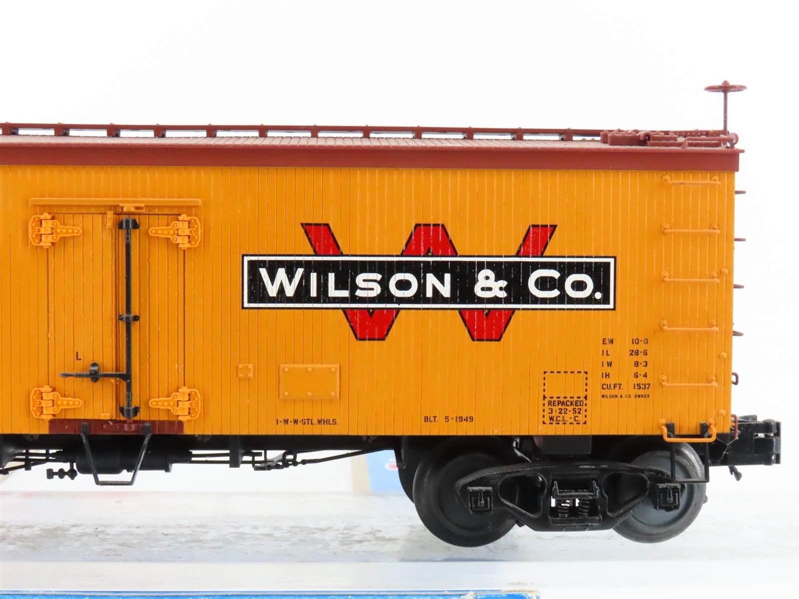O 3-Rail Atlas 8036-2 WCLX Wilson Car Lines 36' Wood Refrigerator Car #9323