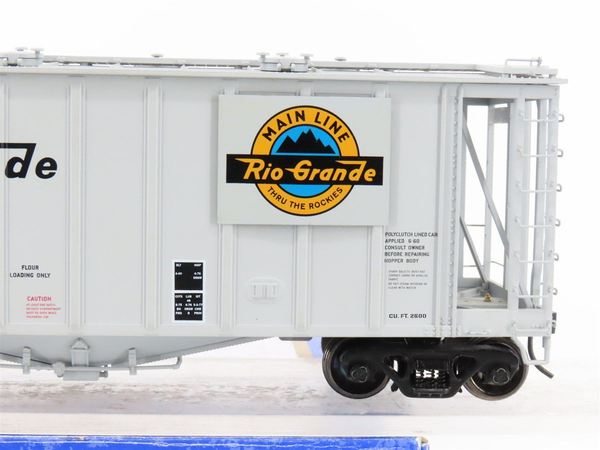 O Gauge 3-Rail Atlas 6353-2 DRGW Rio Grande Airslide Covered Hopper #18109