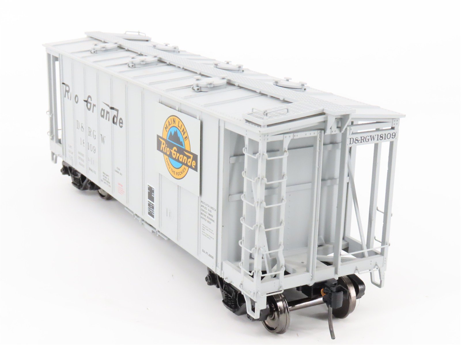 O Gauge 3-Rail Atlas 6353-2 DRGW Rio Grande Airslide Covered Hopper #18109