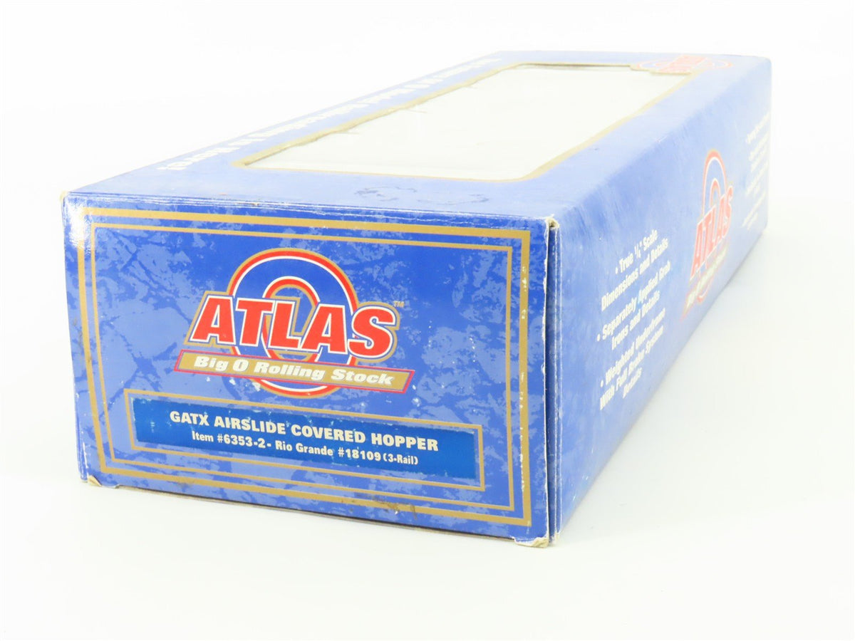 O Gauge 3-Rail Atlas 6353-2 DRGW Rio Grande Airslide Covered Hopper #18109
