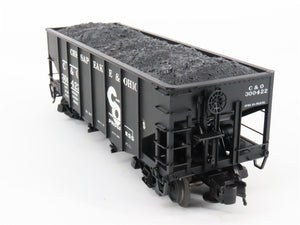 O Gauge 3-Rail Atlas 6752-7 C&O Chesapeake & Ohio 2-Bay Hopper #300422 w/ Load