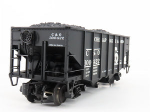 O Gauge 3-Rail Atlas 6752-7 C&O Chesapeake & Ohio 2-Bay Hopper #300422 w/ Load