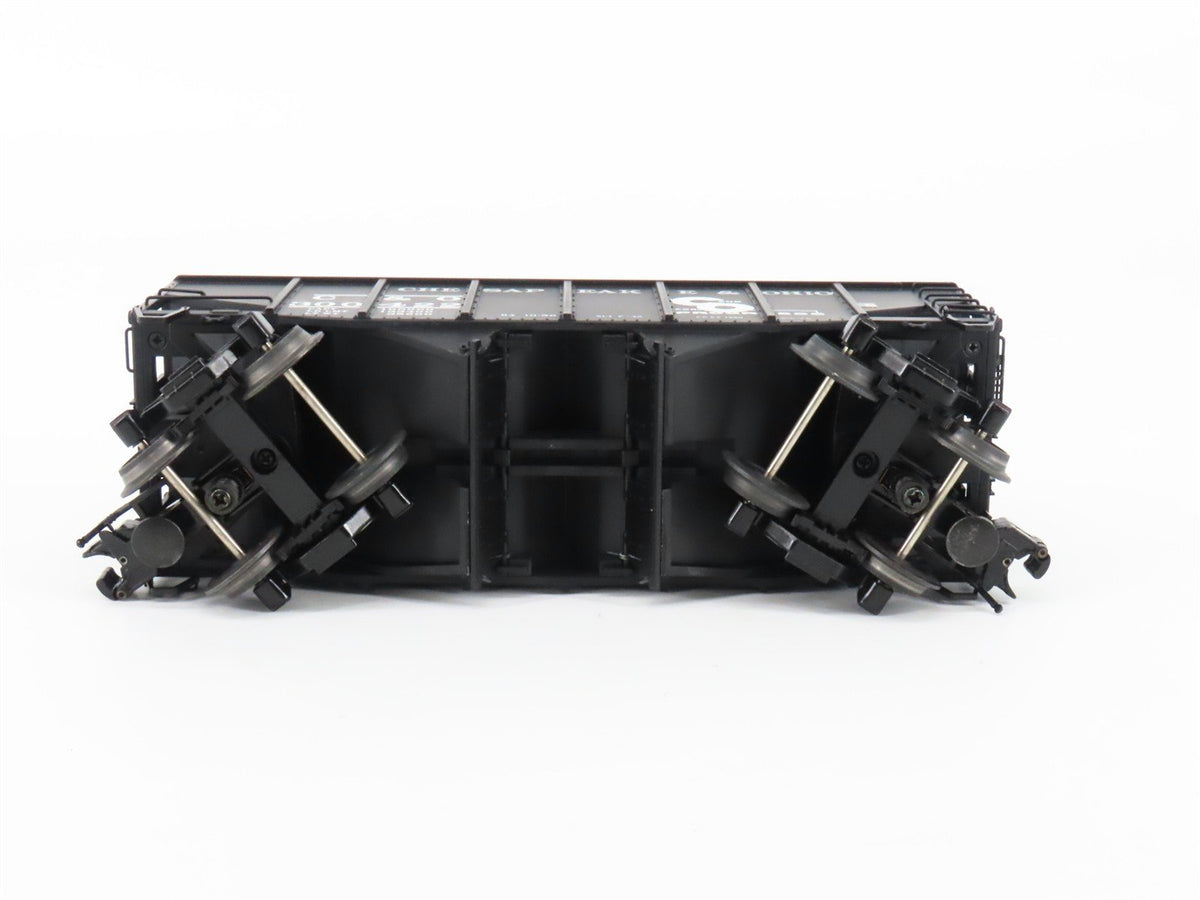O Gauge 3-Rail Atlas 6752-7 C&amp;O Chesapeake &amp; Ohio 2-Bay Hopper #300422 w/ Load