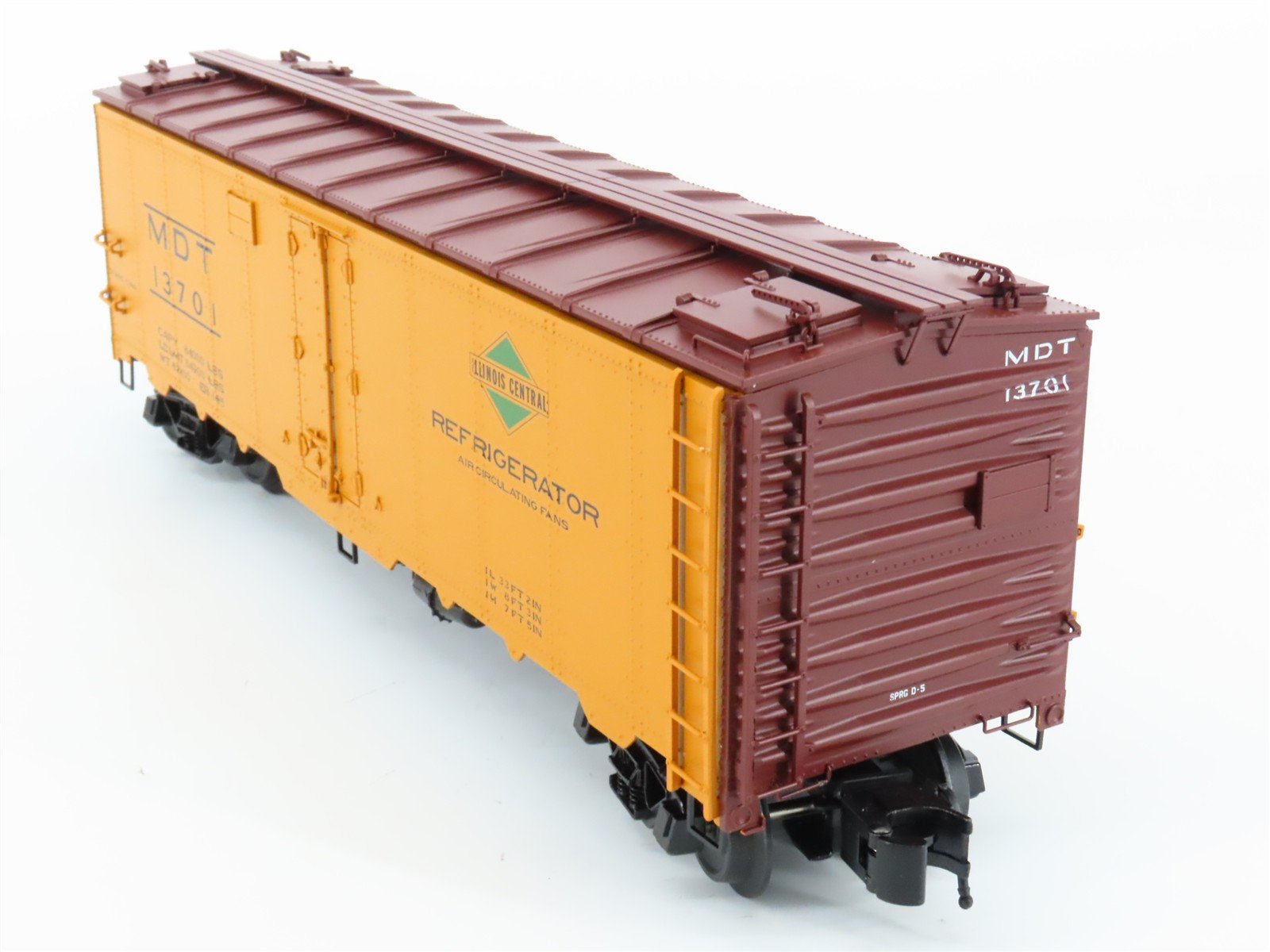 O Gauge 3-Rail Atlas 3003904-3 MDT/IC Illinois Central 40' Steel Reefer #13701