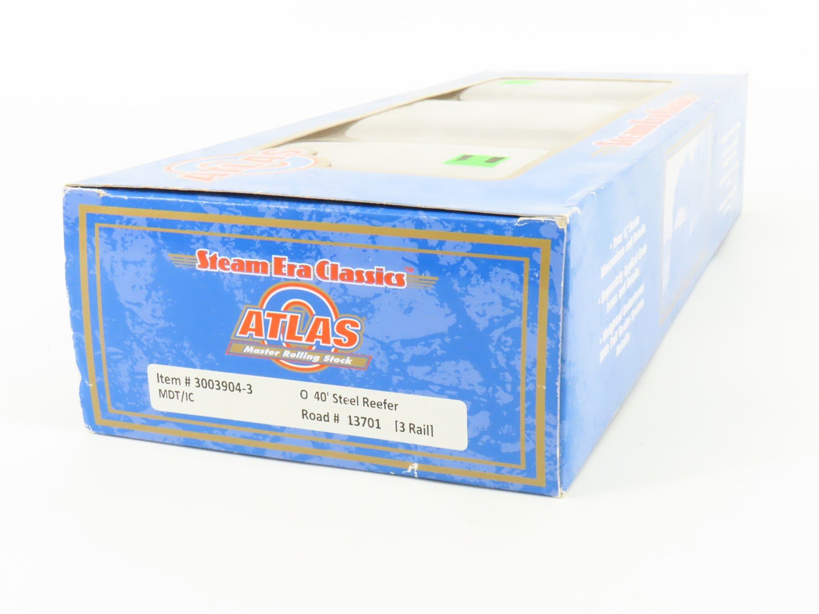 O Gauge 3-Rail Atlas 3003904-3 MDT/IC Illinois Central 40' Steel Reefer #13701