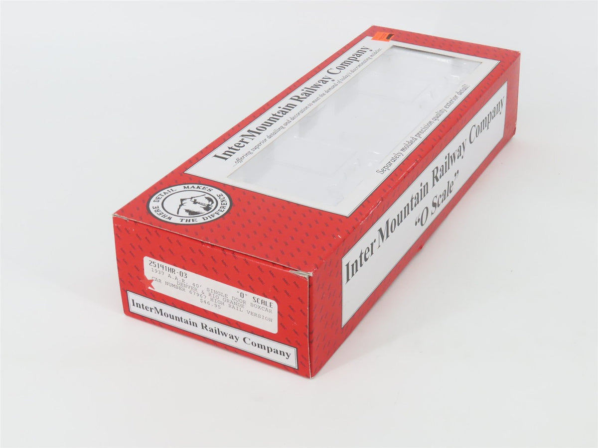 O Gauge 3-Rail Intermountain 25141HR-03 DRGW Rio Grande 1937 40&#39; Boxcar #67967