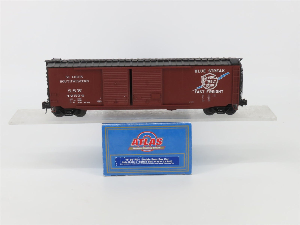 O Gauge 3-Rail Atlas 8418-4 SSW Cotton Belt &quot;Blue Streak&quot; PS-1 Boxcar #47574