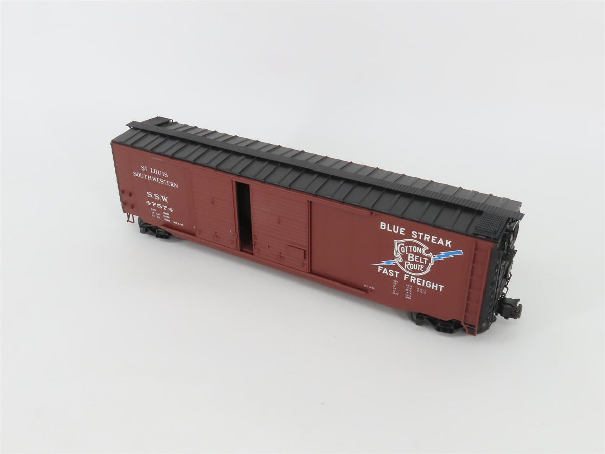 O Gauge 3-Rail Atlas 8418-4 SSW Cotton Belt &quot;Blue Streak&quot; PS-1 Boxcar #47574