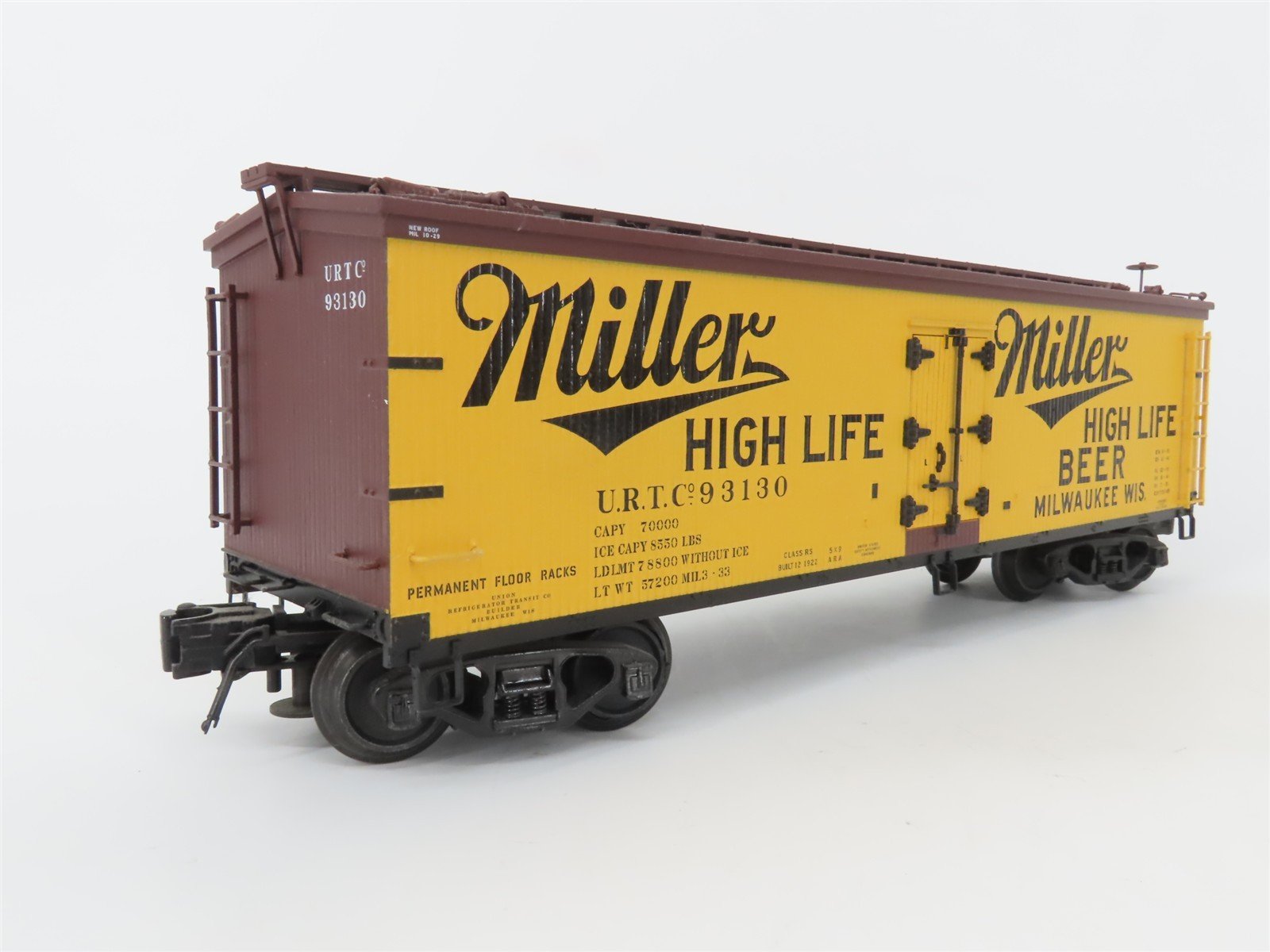 O Gauge 3-Rail Atlas 6724 URTC Miller High Life 40' Woodside Reefer 2-Pack #2