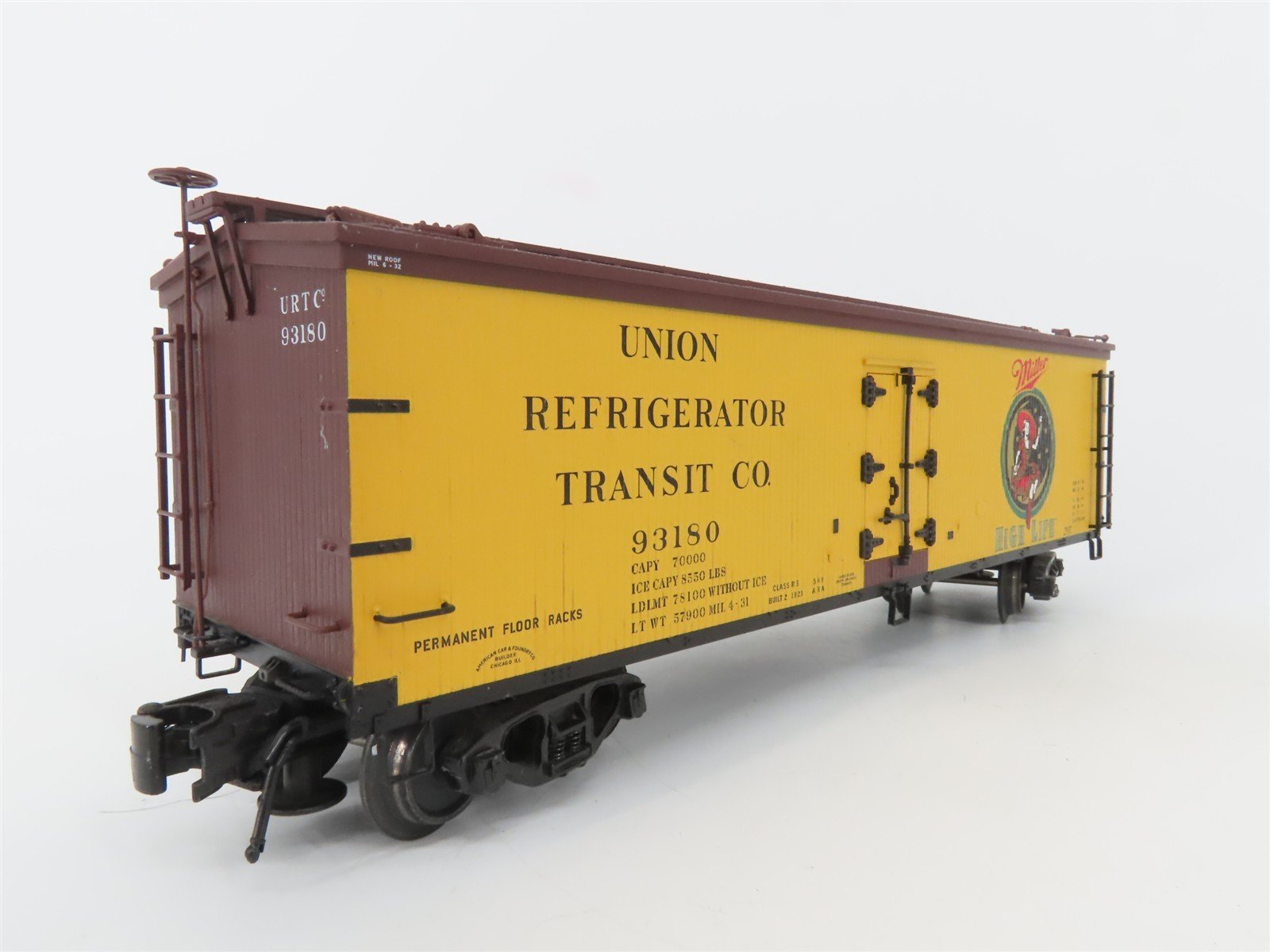 O Gauge 3-Rail Atlas 6724 URTC Miller High Life 40' Woodside Reefer 2-Pack #2
