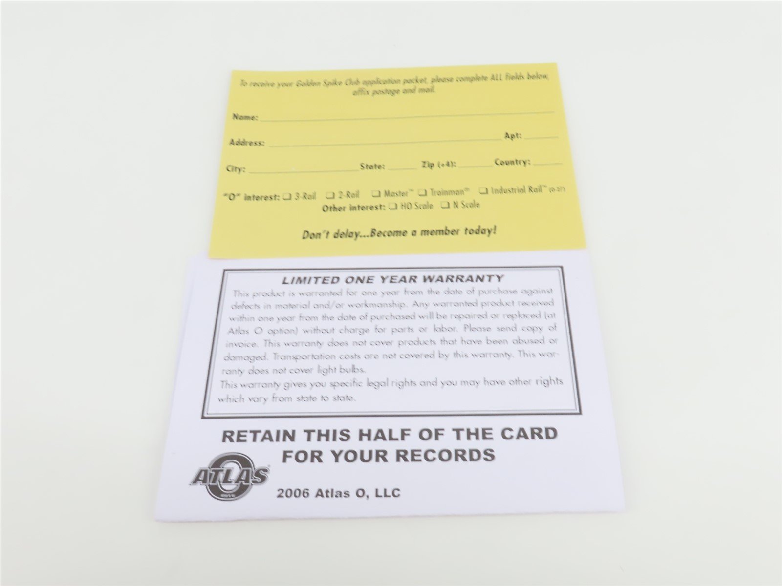 O Gauge 3-Rail Atlas 3003905-3 SP UP PFE Pacific Fruit Express 40' Reefer #43588