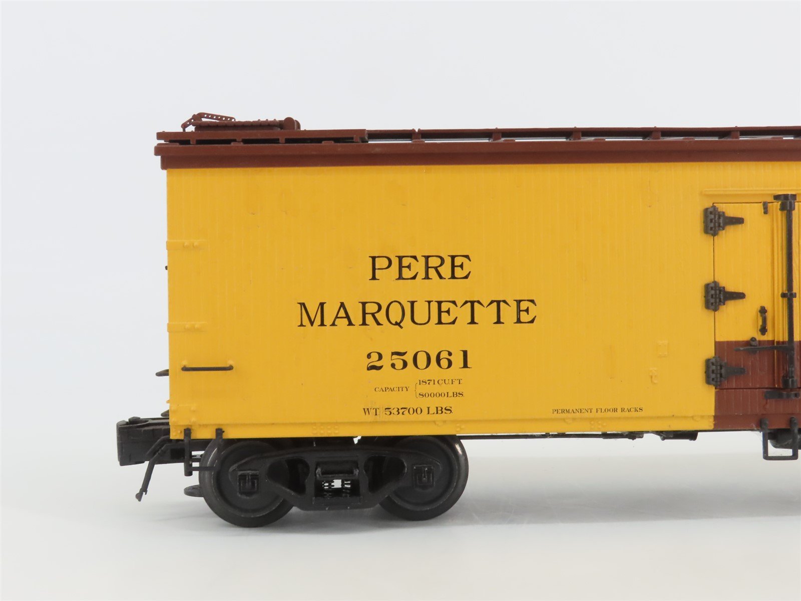 O Gauge 3-Rail Atlas 8167-4 PM Pere Marquette 40' Rebuilt Wood Reefer #25061