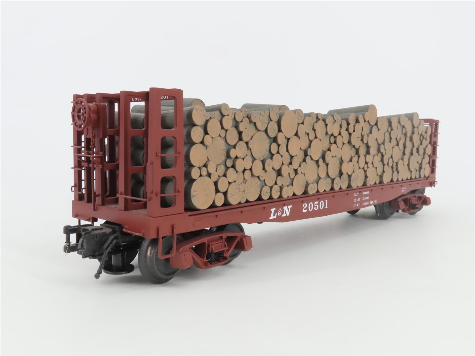 O Gauge 3-Rail Atlas 6280-3 L&N Louisville & Nashville Pulpwood Flat Car #20501