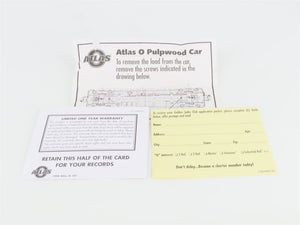 O Gauge 3-Rail Atlas 6280-3 L&N Louisville & Nashville Pulpwood Flat Car #20501