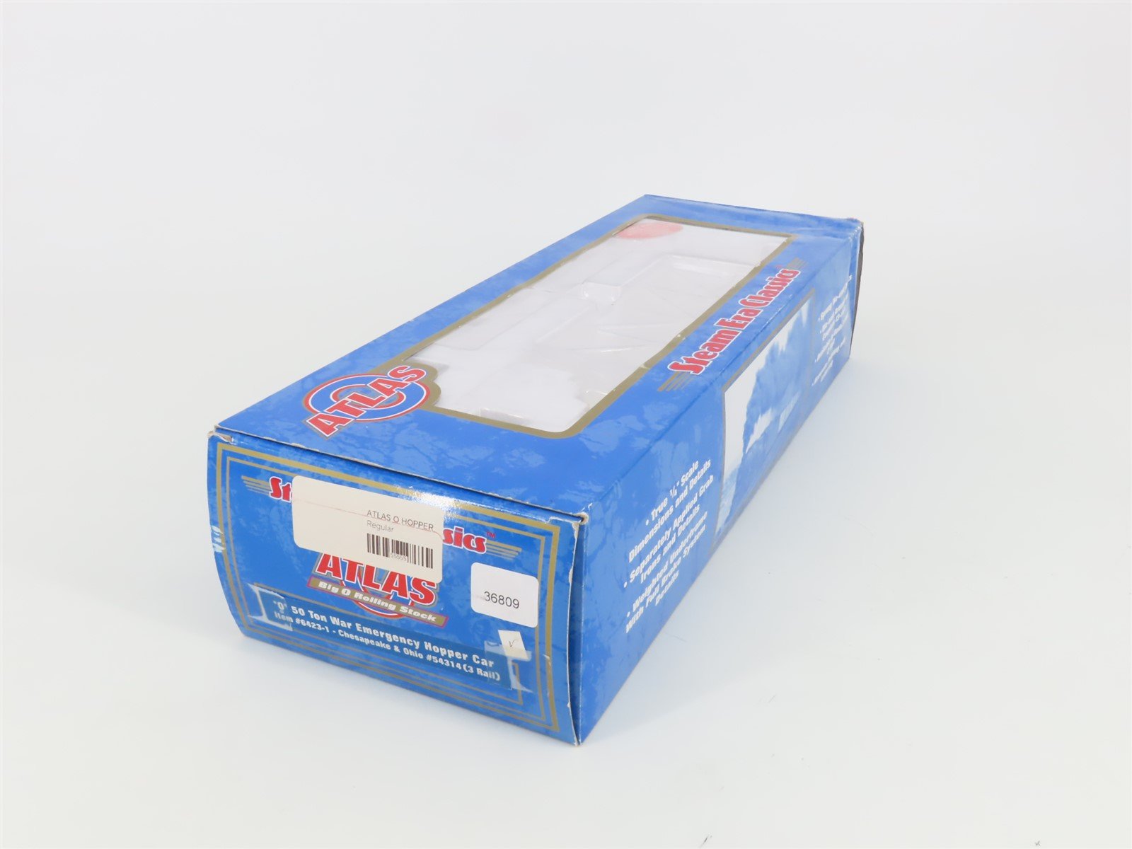 O Gauge 3-Rail Atlas 6423-1 C&O 50-Ton War Emergency 2-Bay Hopper 54314 w/ Load