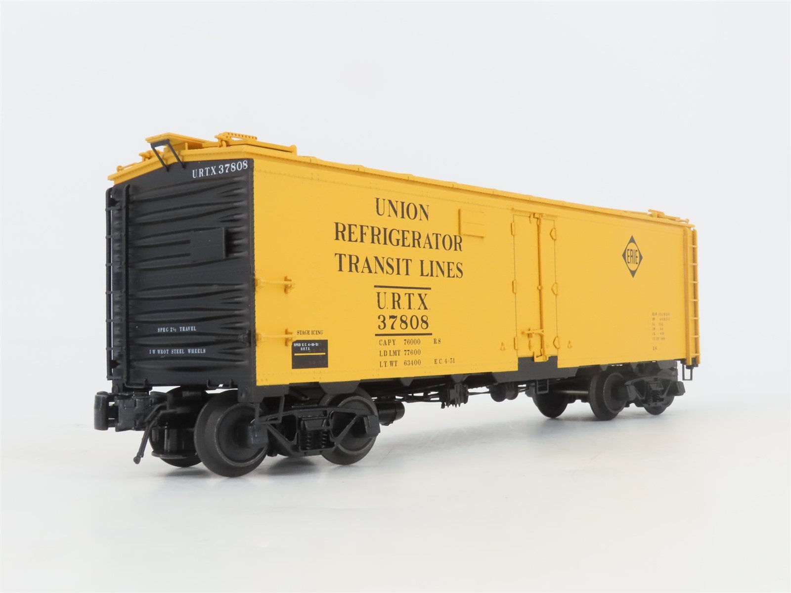 O Gauge 3-Rail Atlas 8521-1 URTX Erie Railroad 40' Steel Reefer #37808