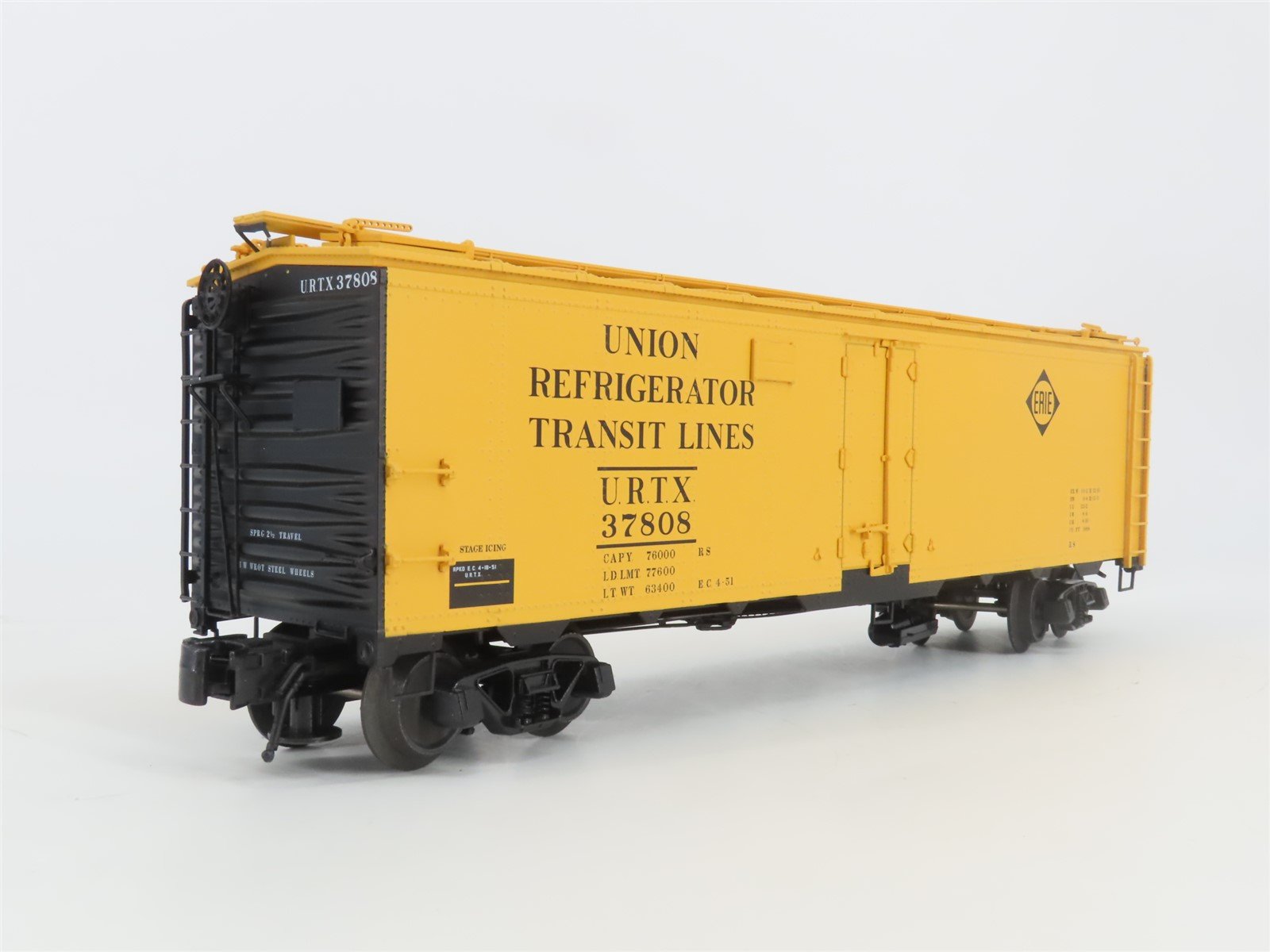 O Gauge 3-Rail Atlas 8521-1 URTX Erie Railroad 40' Steel Reefer #37808