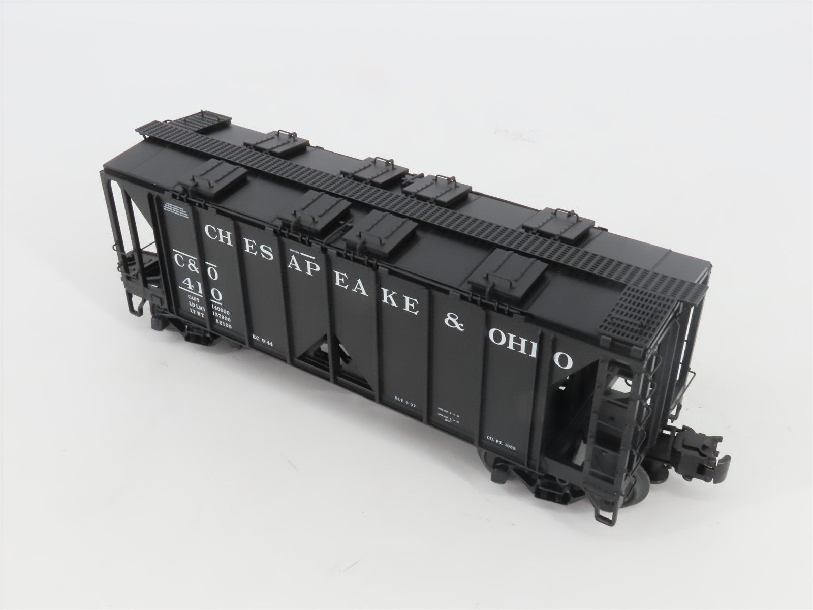O Gauge 3-Rail Atlas 8358-3 C&O Chesapeake & Ohio 2-Bay Covered Hopper #410