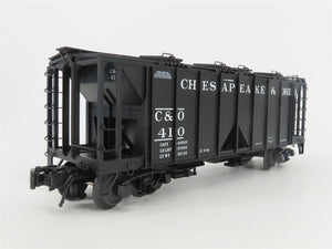 O Gauge 3-Rail Atlas 8358-3 C&O Chesapeake & Ohio 2-Bay Covered Hopper #410