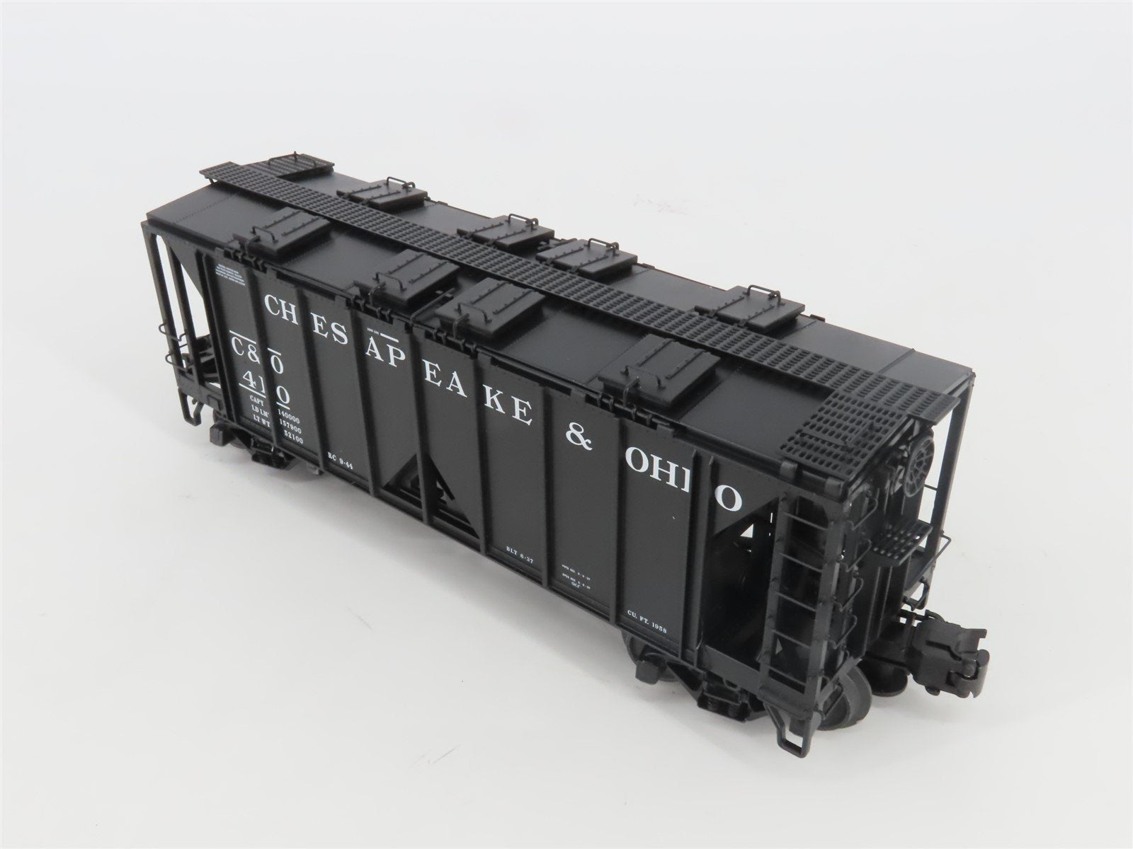 O Gauge 3-Rail Atlas 8358-3 C&O Chesapeake & Ohio 2-Bay Covered Hopper #410