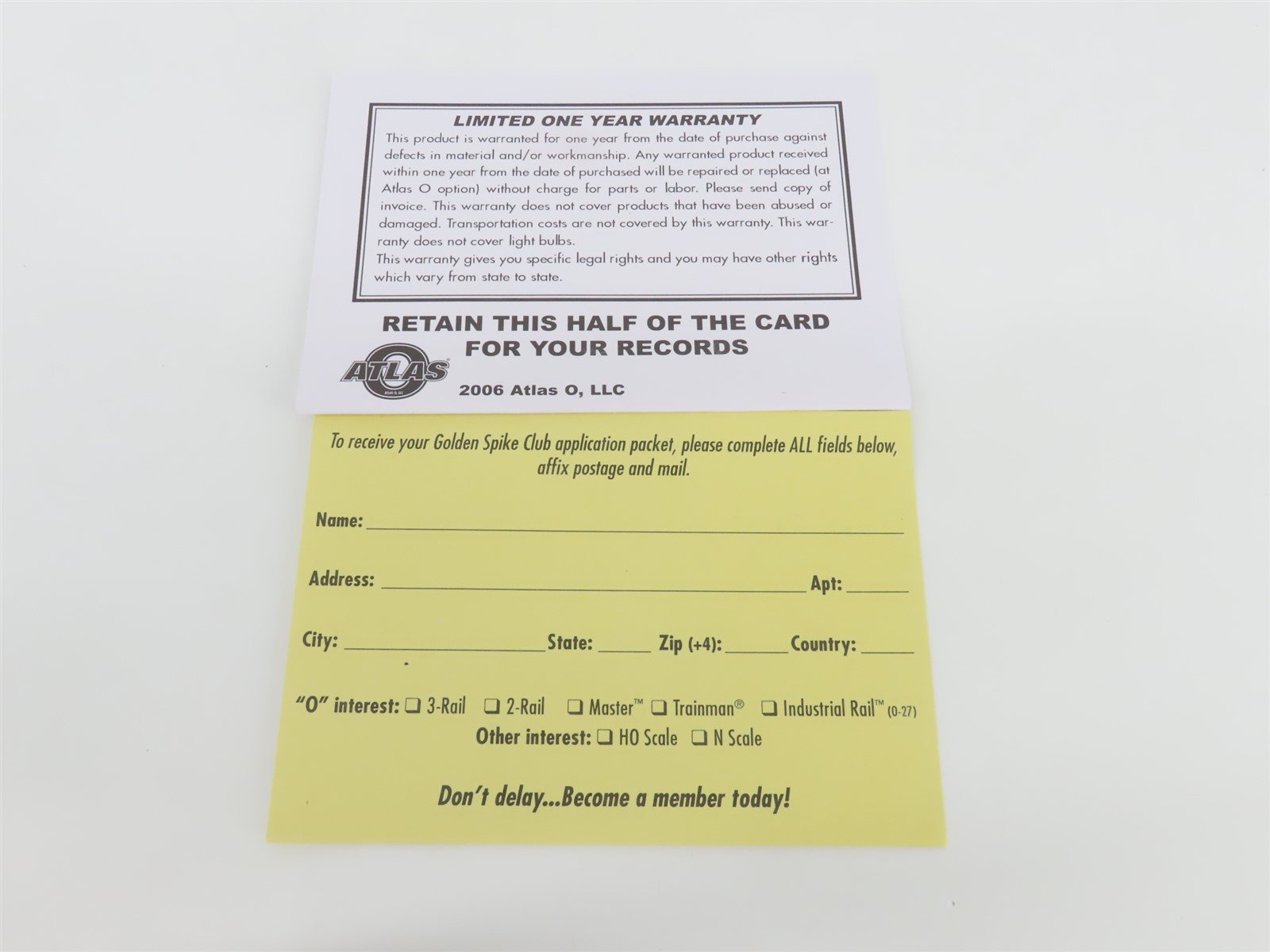 O Gauge 3-Rail Atlas 3001904-4 C&O Chesapeake & Ohio 