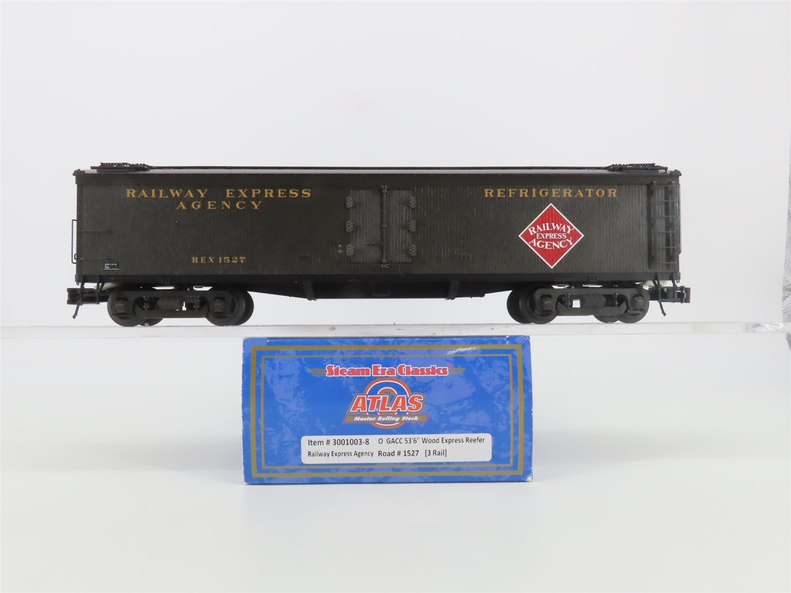 O Gauge 3-Rail Atlas 3001003-8 REX Railway Express Agency Wood Reefer #1527