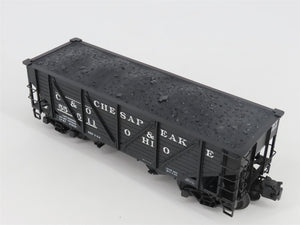 O Gauge 3-Rail Atlas 6423-6 C&O 50-Ton War Emergency 2-Bay Hopper #55511 w/ Load