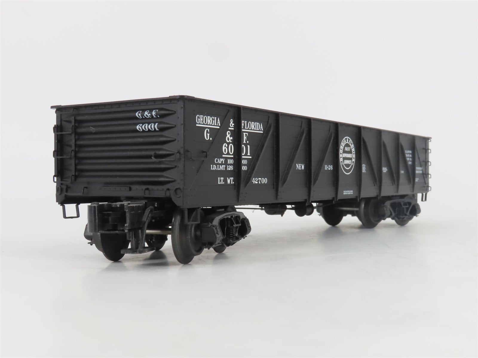 O Gauge 3-Rail Atlas 8814-1 G&F Georgia & Florida 40' Composite Gondola #6001