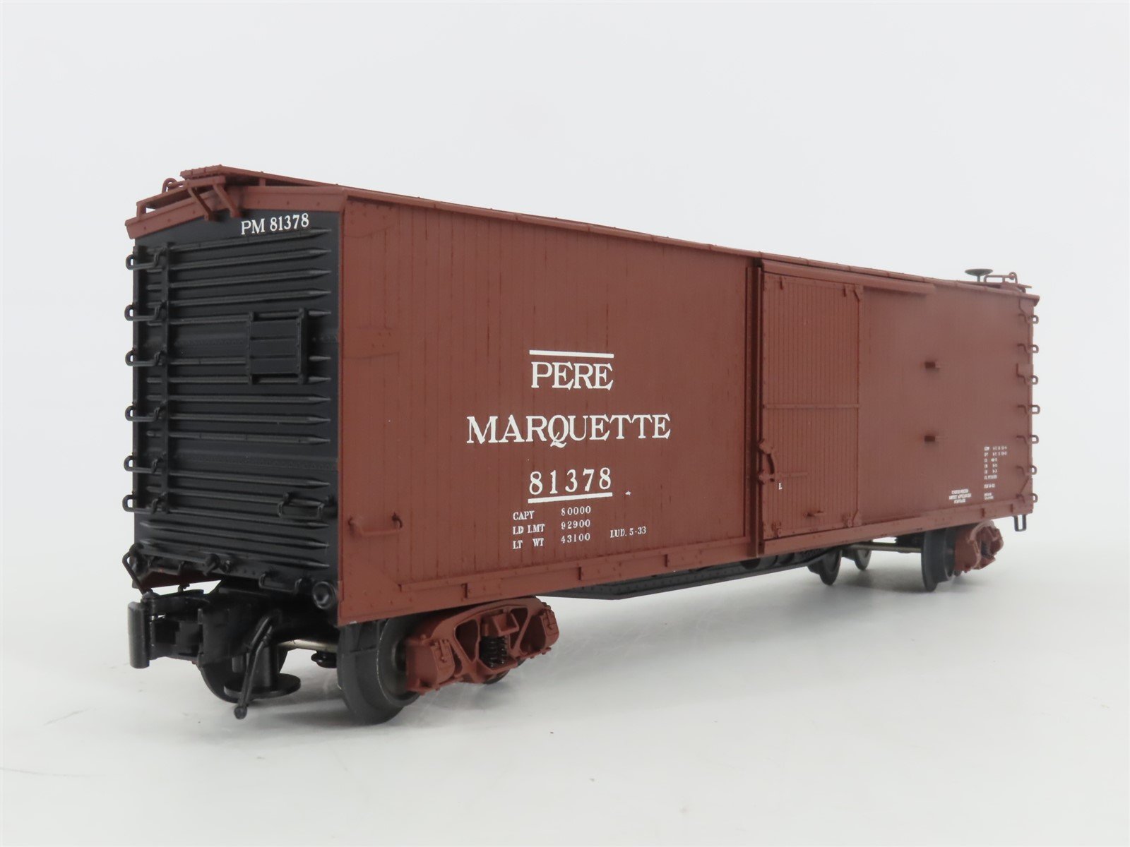 O Gauge 3-Rail Atlas 8349-1 PM Pere Marquette Double-Sheathed Box Car #81378