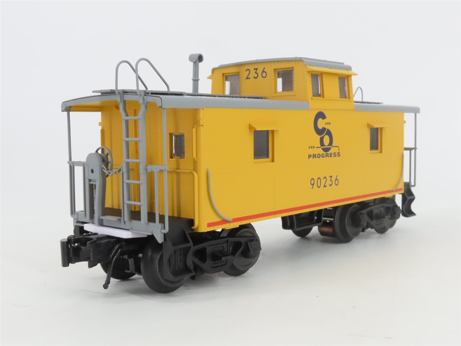 O Gauge 3-Rail Atlas Trainman 2003016-2 C&O Cupola Caboose #90236 w/ Lights