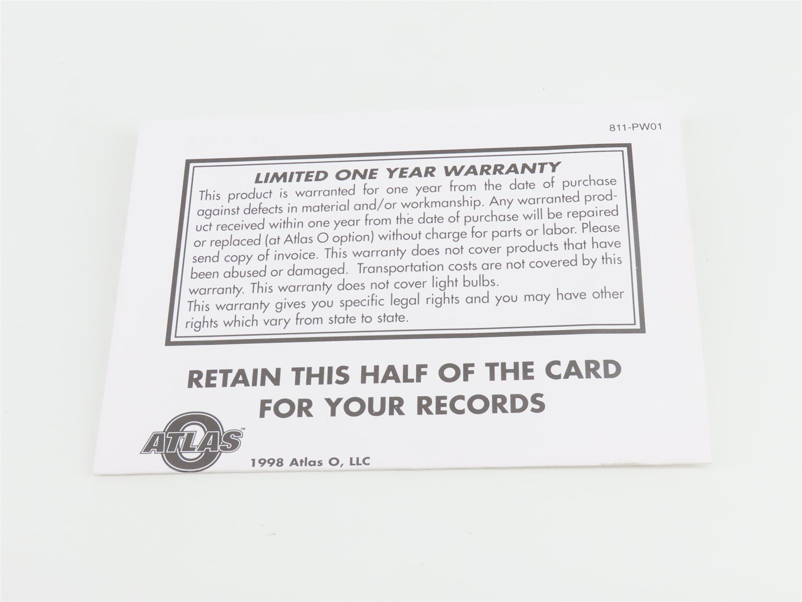 O Gauge 3-Rail Atlas 6308-1 NYC New York Central 3-Bay Cylindrical Hopper 885959