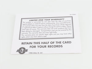 O Gauge 3-Rail Atlas 6308-1 NYC New York Central 3-Bay Cylindrical Hopper 885959