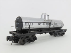 O Gauge 3-Rail Atlas 8671-1 TCCX Taylor Chemical Corp. Single Dome Tank Car #8