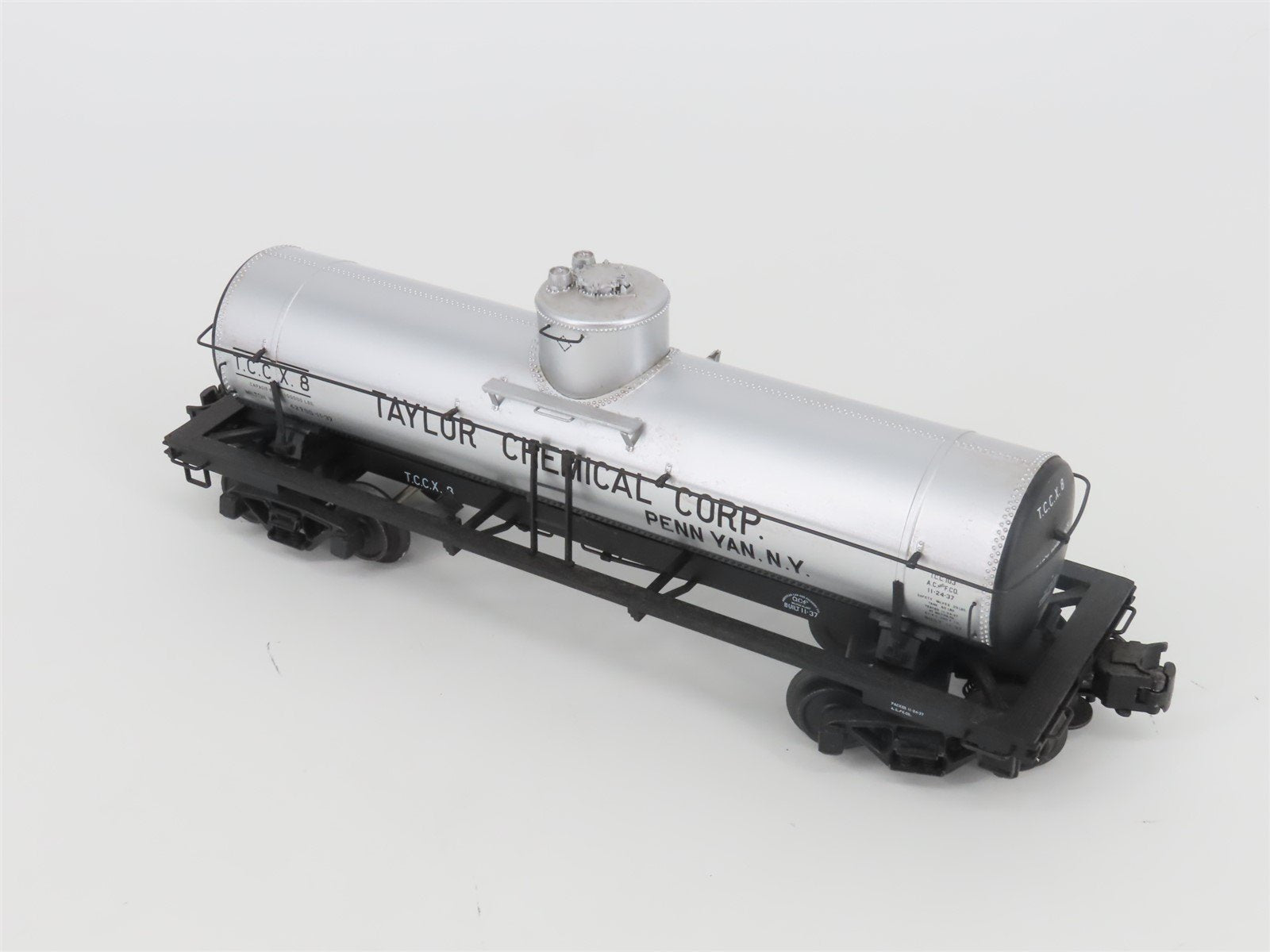 O Gauge 3-Rail Atlas 8671-1 TCCX Taylor Chemical Corp. Single Dome Tank Car #8