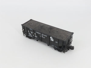 O Gauge 3-Rail Atlas 6438-7 C&O 50-Ton War Emergency 2-Bay Hopper #54484 w/ Load
