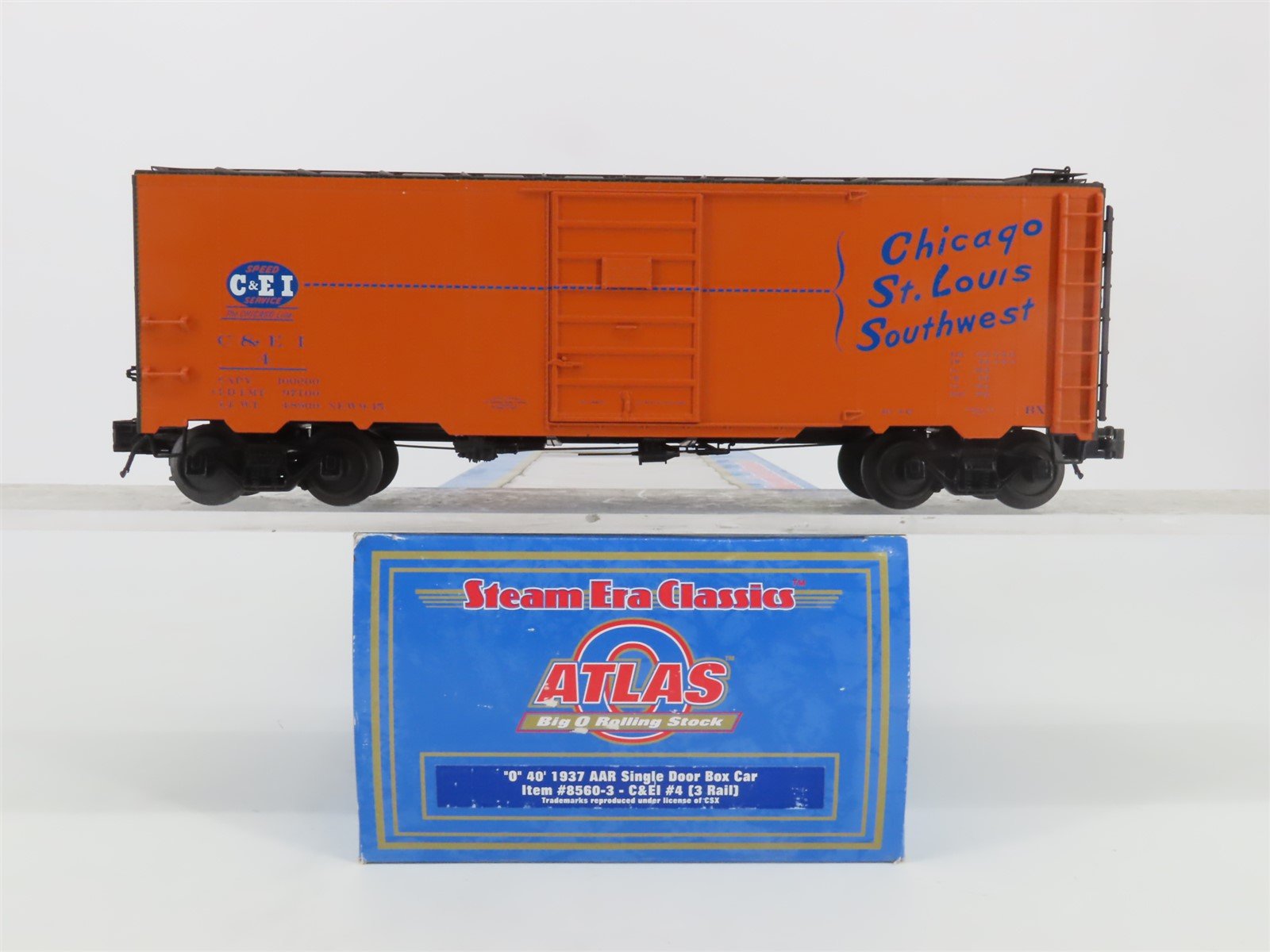 O Gauge 3-Rail Atlas LE 8560-3 C&EI The Chicago Line 40' 1937 AAR Box Car #4