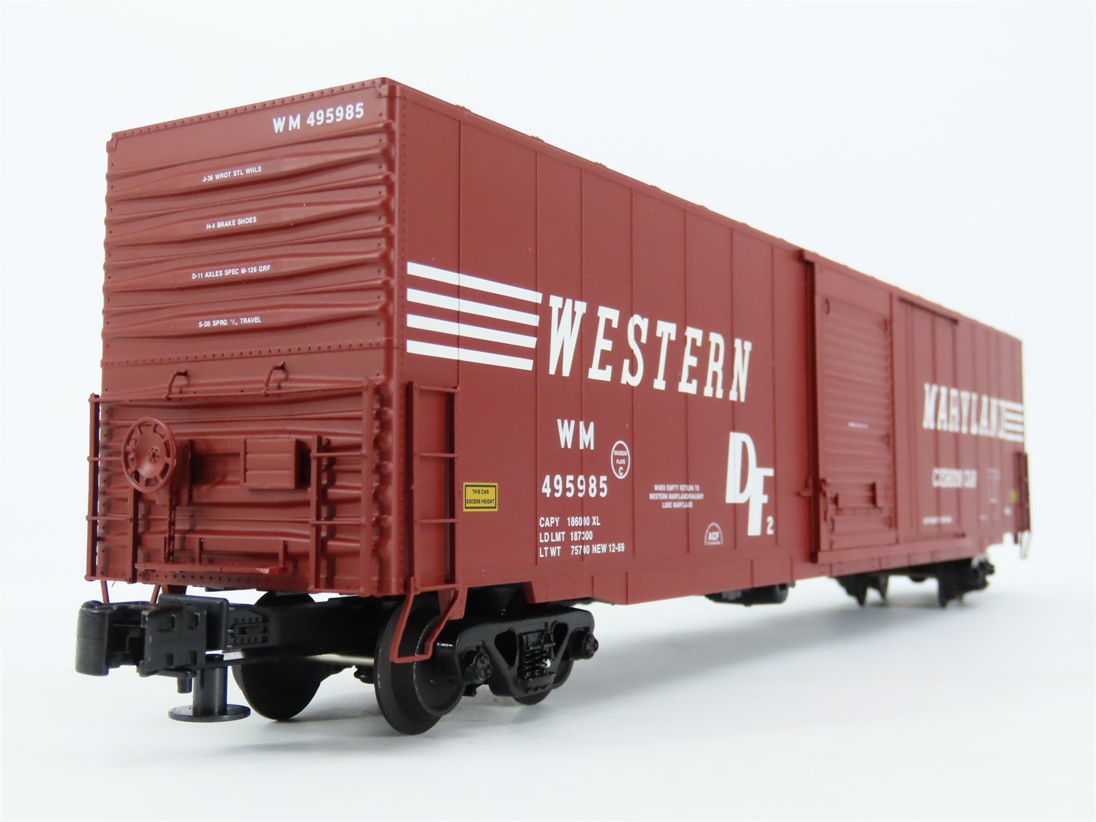 O Gauge 3-Rail Atlas 6534-2 WM Western Maryland 60' Auto Parts Box Car #495985