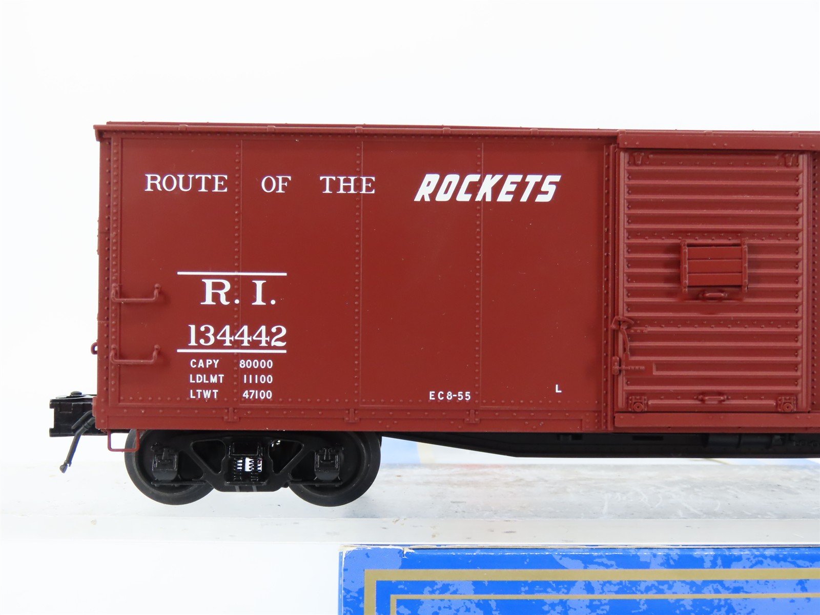 O Gauge 3-Rail Atlas 3001611-1 RI Route Of The Rockets Rebuilt Box Car #134442
