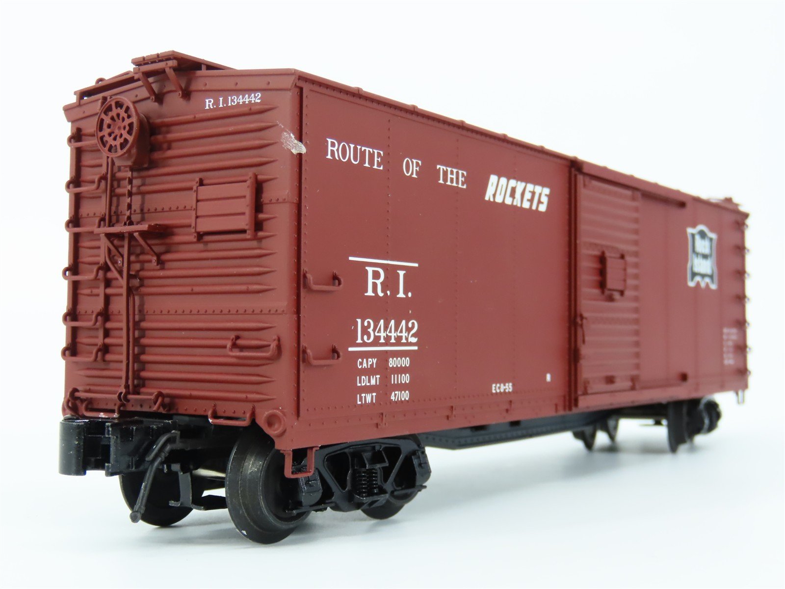 O Gauge 3-Rail Atlas 3001611-1 RI Route Of The Rockets Rebuilt Box Car #134442
