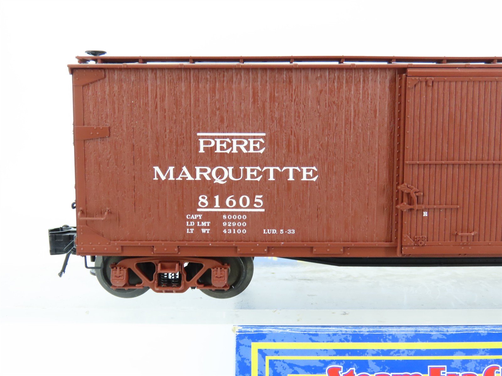 O Gauge 3-Rail Atlas 8349-2 PM Pere Marquette Double-Sheathed Box Car #81605