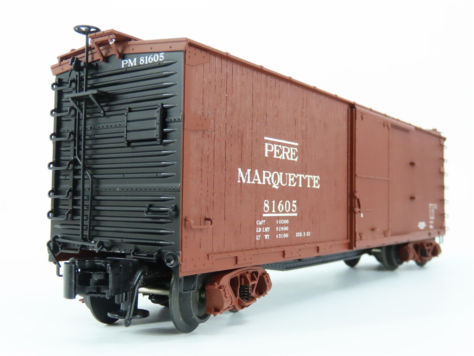 O Gauge 3-Rail Atlas 8349-2 PM Pere Marquette Double-Sheathed Box Car #81605