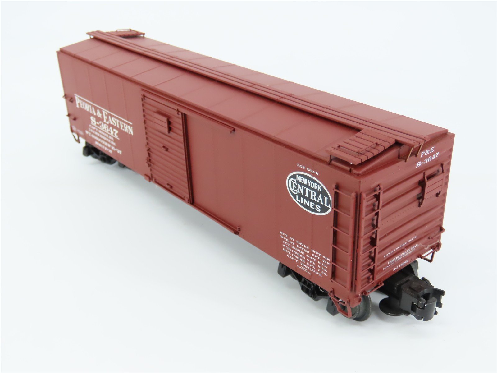O Gauge 3-Rail Atlas LE 8786-1 NYC Peoria & Eastern Steel 1923 Box Car #S-3647