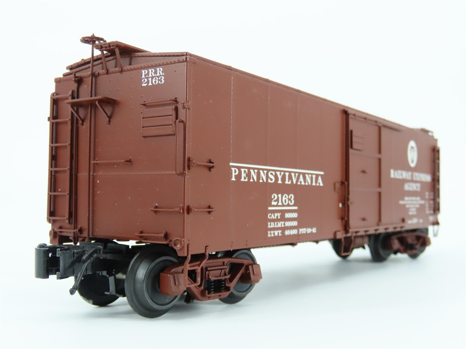 O Gauge 3-Rail Atlas 3001907-3 PRR Pennsylvania REA 40' Steel Box Car #2163