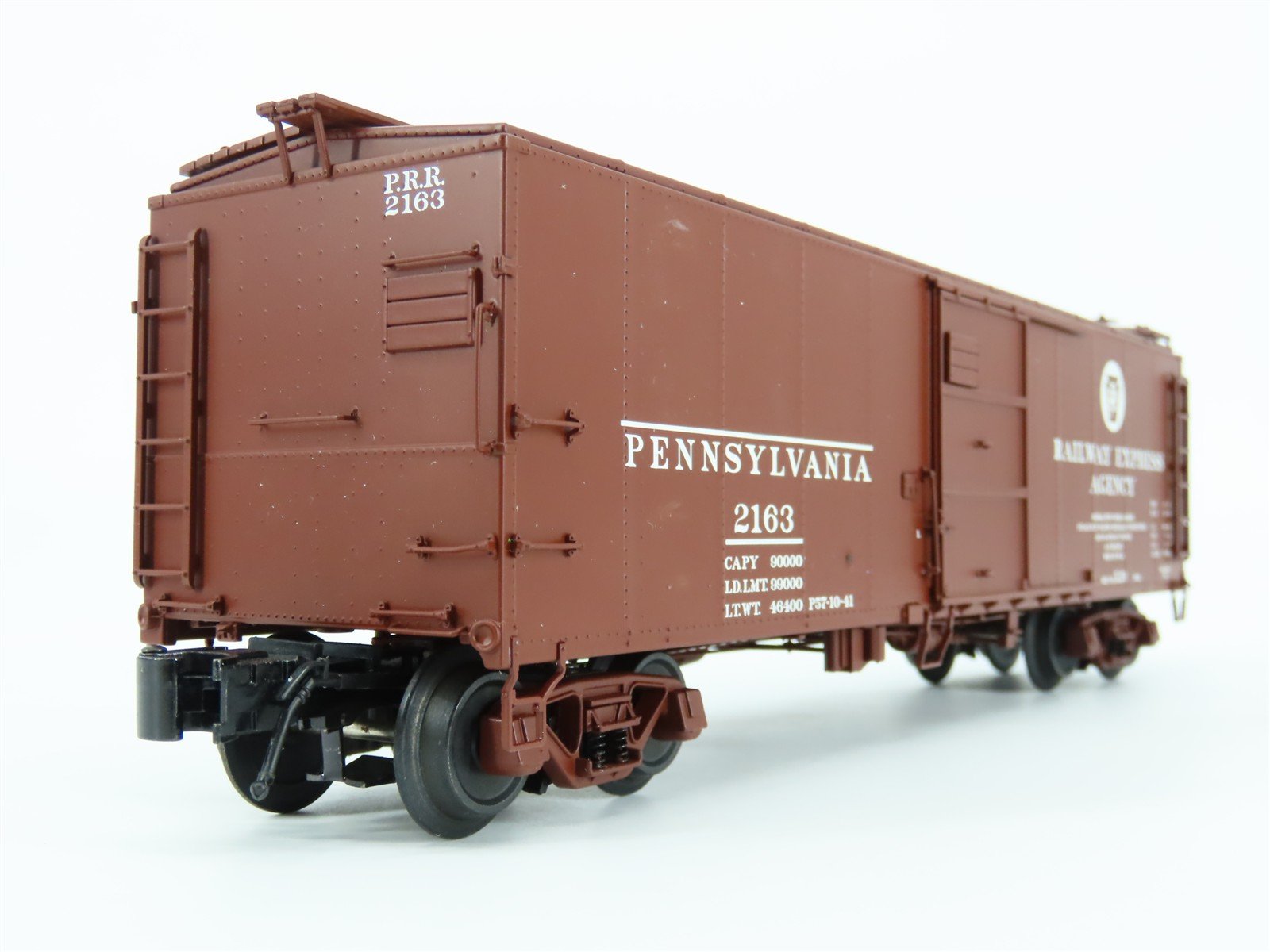 O Gauge 3-Rail Atlas 3001907-3 PRR Pennsylvania REA 40' Steel Box Car #2163