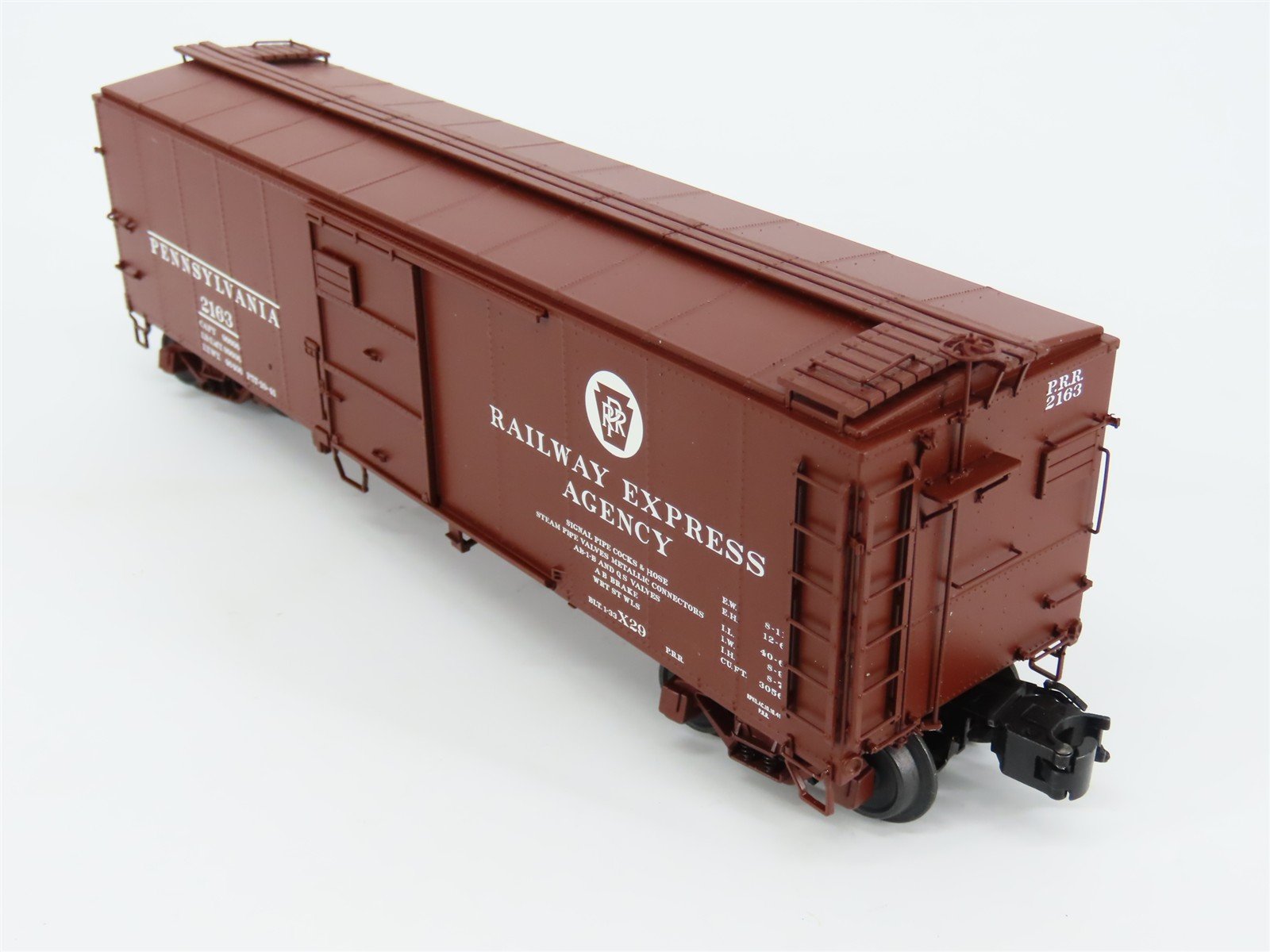 O Gauge 3-Rail Atlas 3001907-3 PRR Pennsylvania REA 40' Steel Box Car #2163