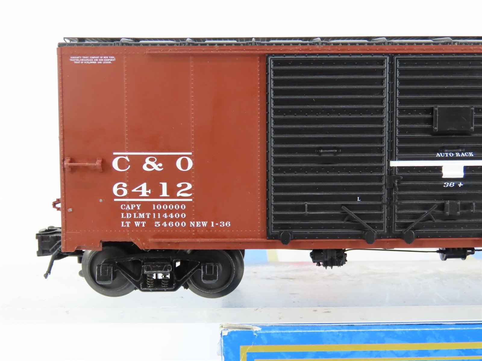 O Gauge 3-Rail Atlas 8701-3 C&O Chesapeake & Ohio 40' Automobile Box Car #6412